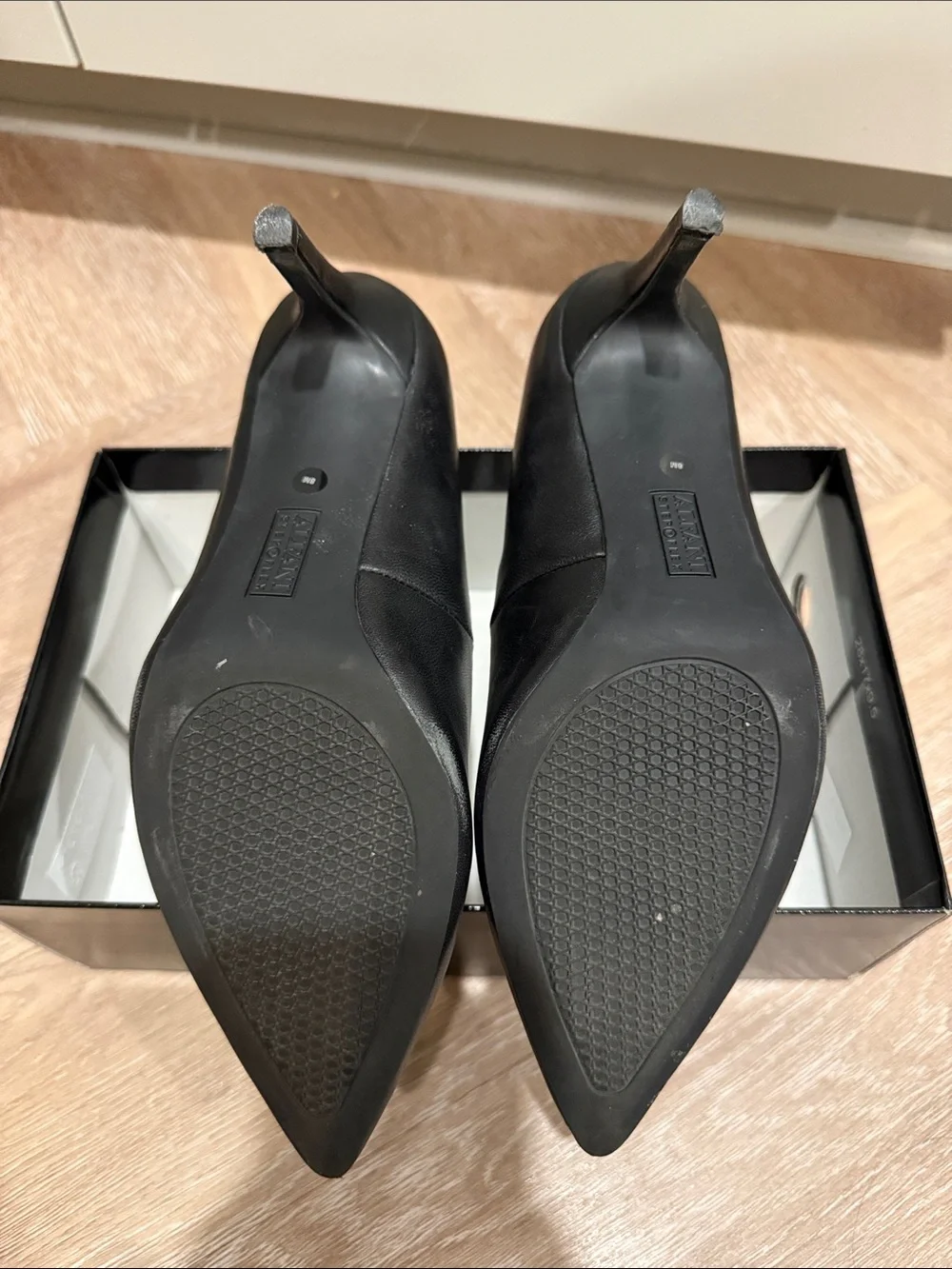 Alfani Black Pointed-Toe Leather Pumps